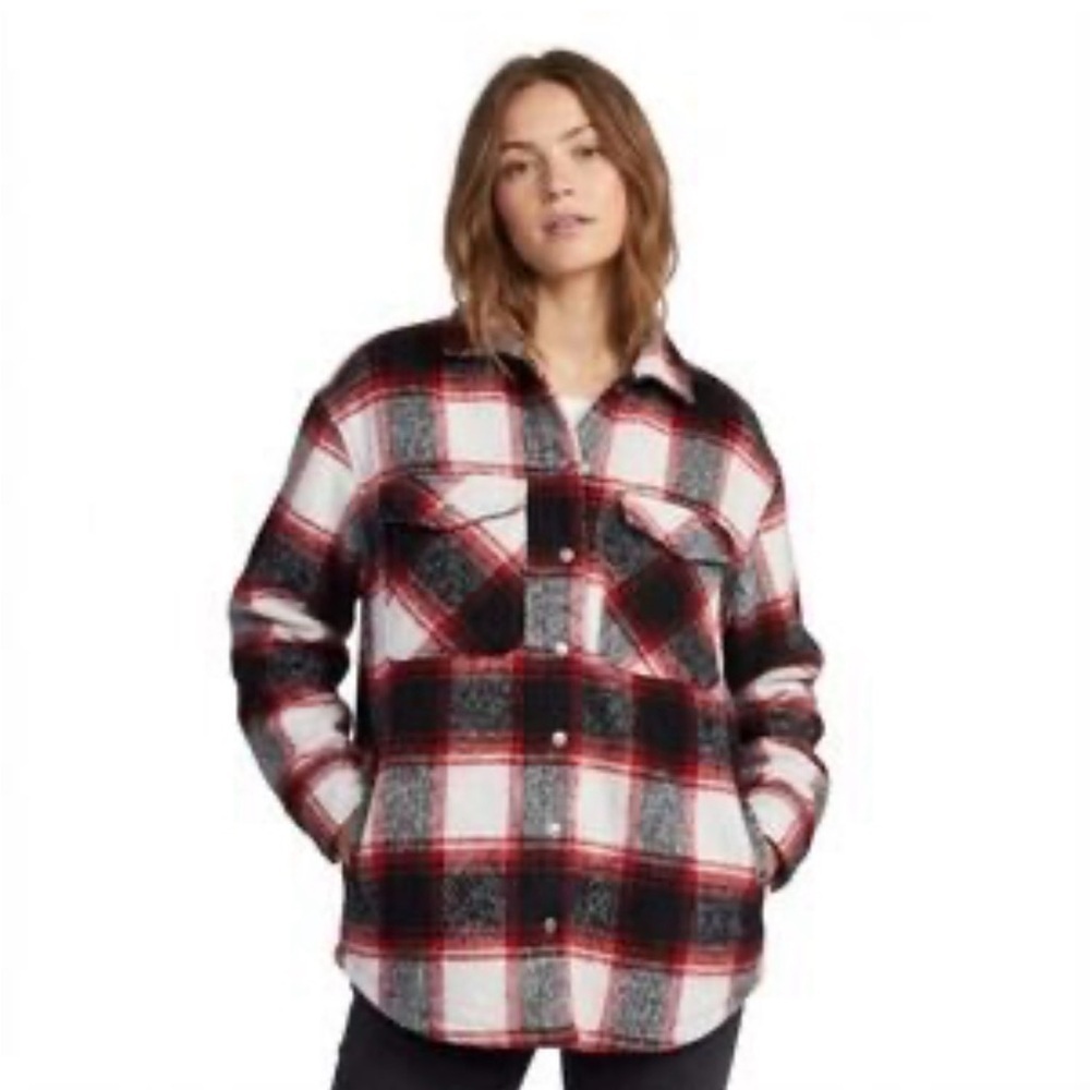 GeeGee Red & Black Plaid Shacket Jacket – Fall/Winter